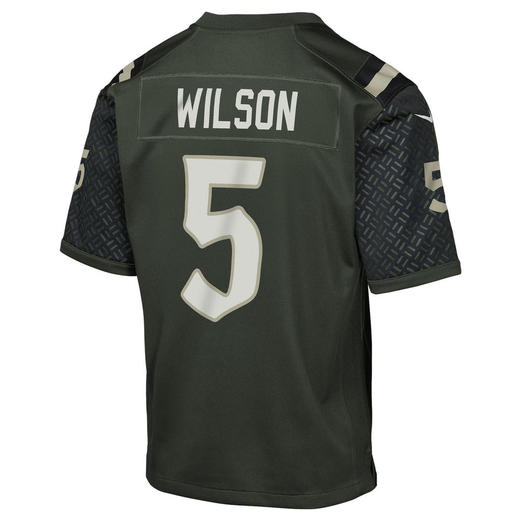 Youth Nike New York Jets Garrett Wilson Gotham Green 2025 Rivalries Collection Game NFL Jersey