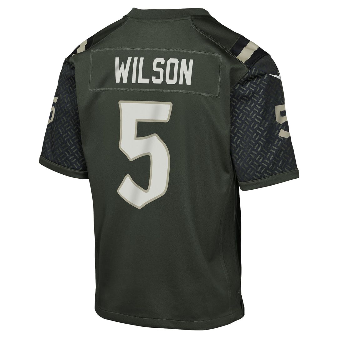 Youth Nike New York Jets Garrett Wilson Gotham Green 2025 Rivalries Collection Game NFL Jersey
