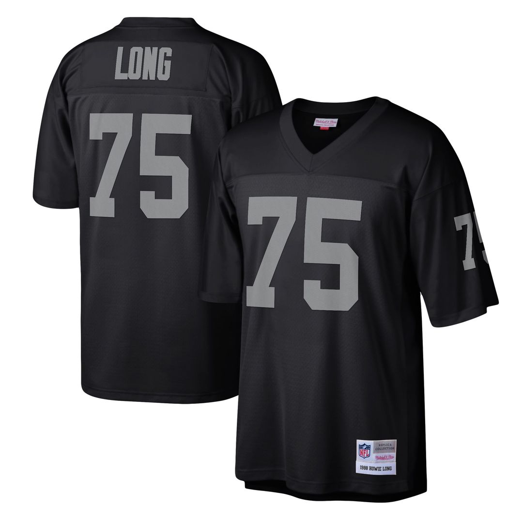 Men's Mitchell & Ness Las Vegas Raiders Howie Long Black Legacy Replica NFL Jersey