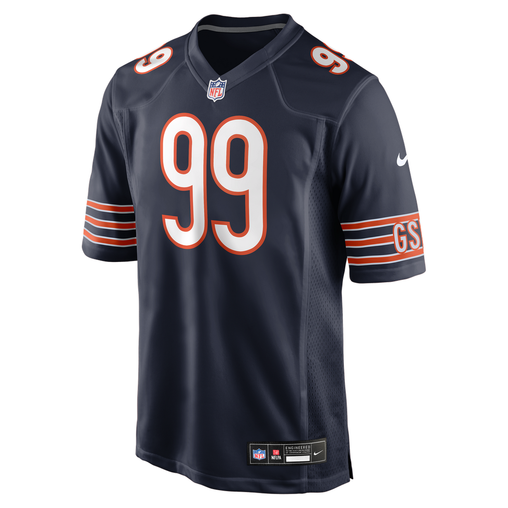 Men's Nike Chicago Bears Gervon Dexter Sr Navy Team Game NFL Jersey