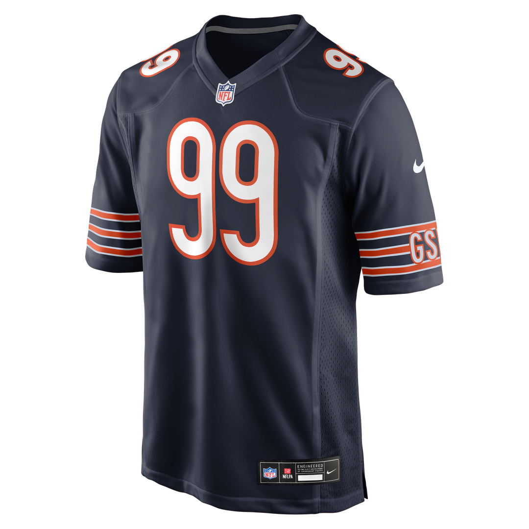 Men's Nike Chicago Bears Gervon Dexter Sr Navy Team Game NFL Jersey