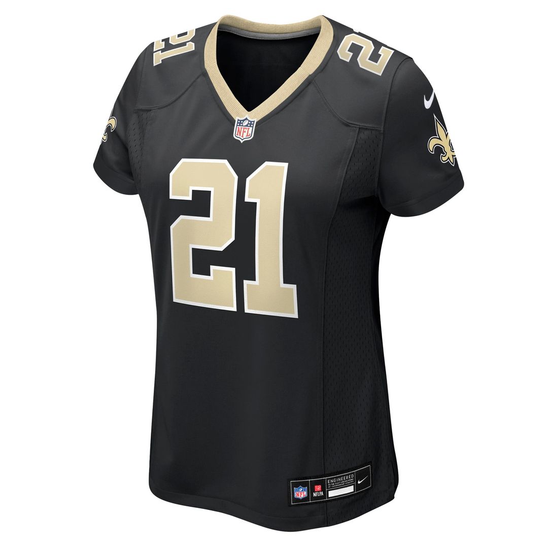 Women's Nike New Orleans Saints Justin Reid Black Team Game NFL Jersey