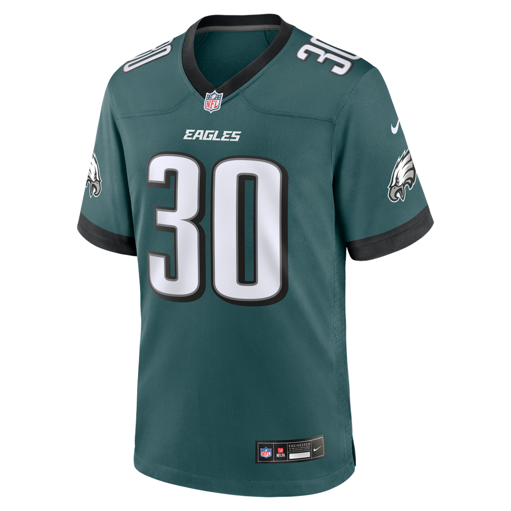 Men's Nike Philadelphia Eagles Jihaad Campbell Green Game Player NFL Jersey