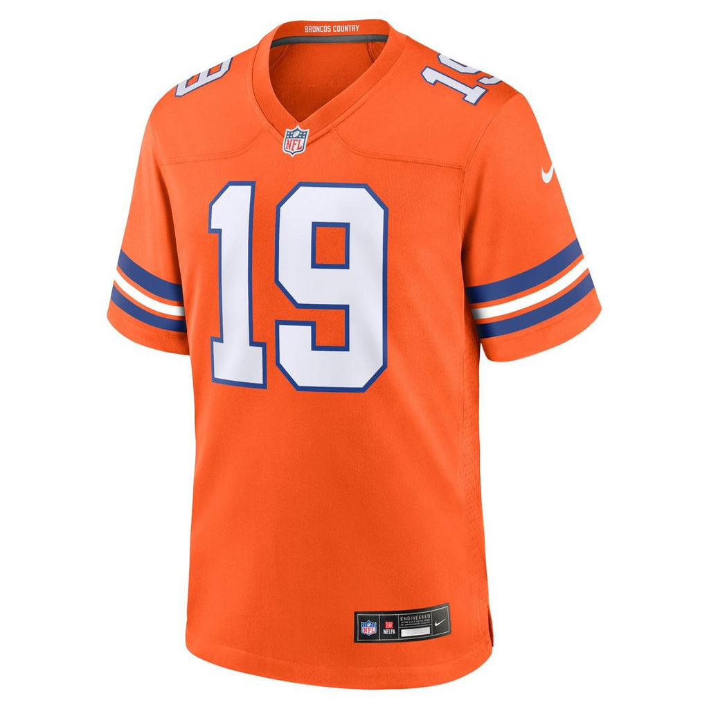 Men's Nike Denver Broncos Marvin Mims Jr Orange Mile High Collection 1977 Throwback Player Game NFL Jersey