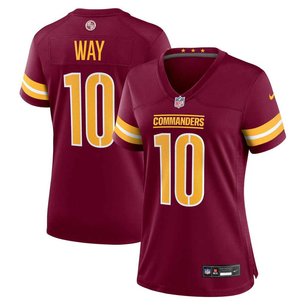 Women's Nike Washington Commanders Tress Way Burgundy Team Game NFL Jersey