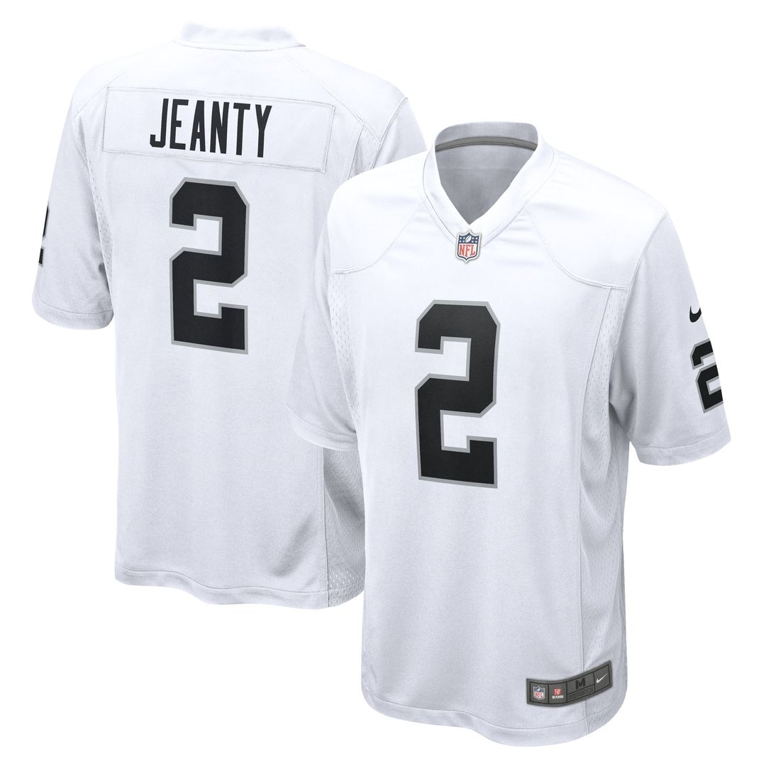 Men's Nike Las Vegas Raiders Ashton Jeanty White Game NFL Jersey