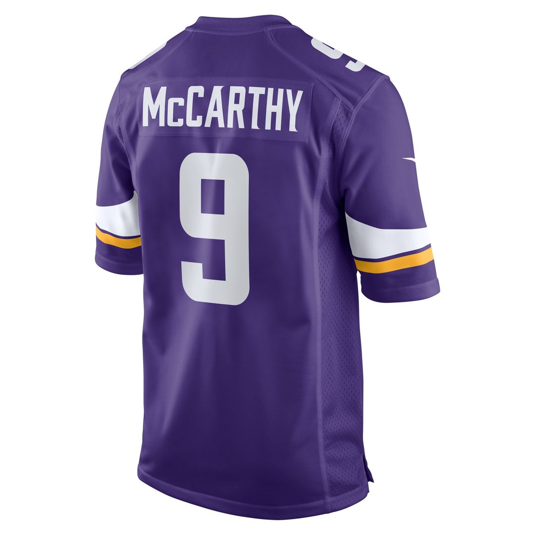 Men's Nike Minnesota Vikings J.J. McCarthy Purple Player Game NFL Jersey