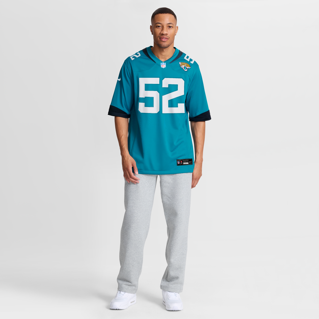 Men's Nike Jacksonville Jaguars DaVon Hamilton Black Game NFL Jersey