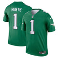 Men's Nike Philadelphia Eagles Jalen Hurts Kelly Green Legend Player NFL Performance Top