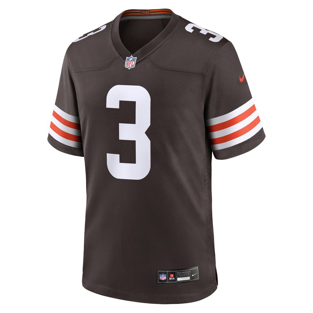 Men's Nike Cleveland Browns Jerry Jeudy Brown Game NFL Jersey
