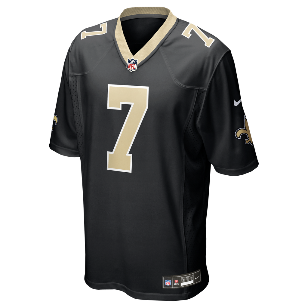 Men's Nike New Orleans Saints Taysom Hill Black Game NFL Jersey
