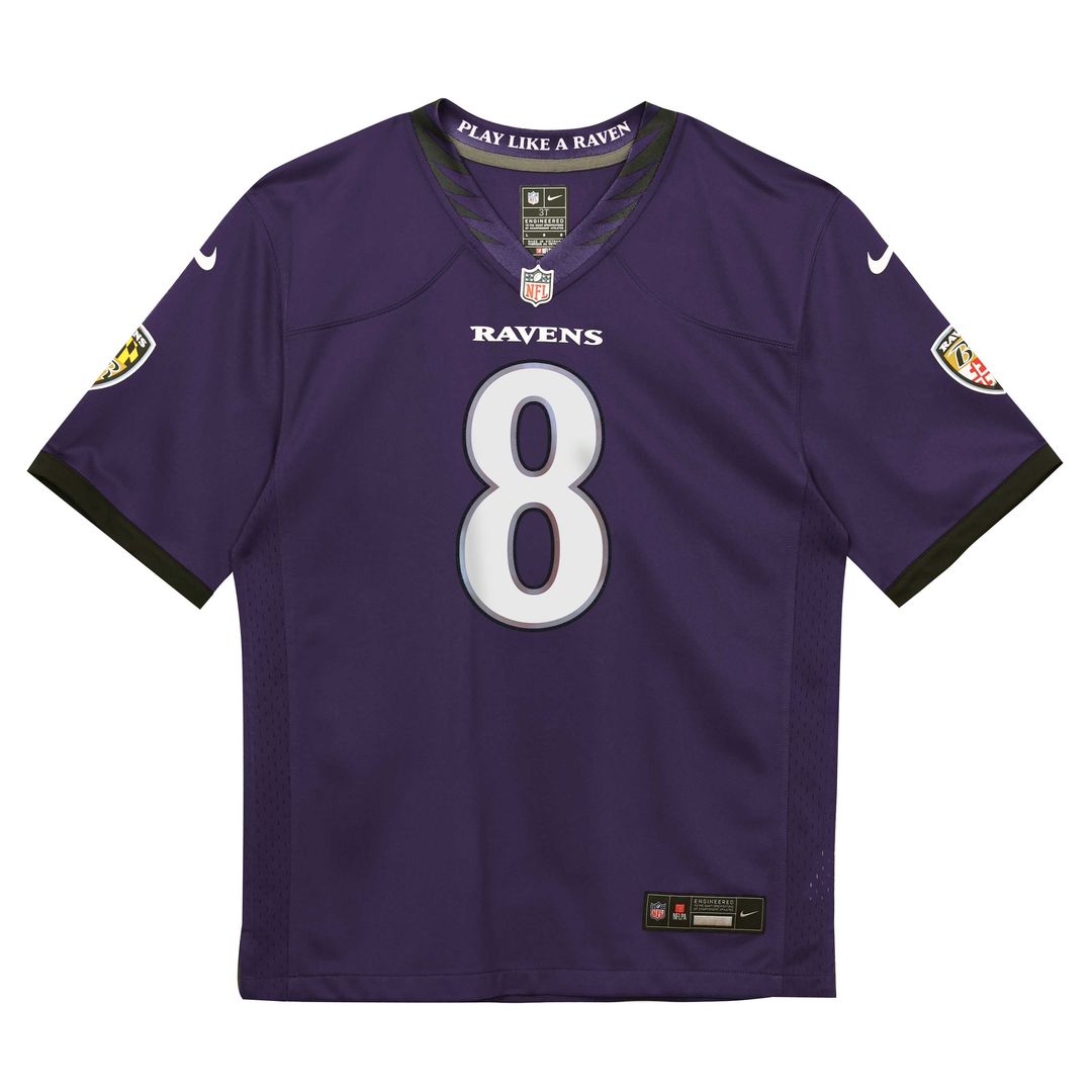 Preschool Nike Baltimore Ravens Lamar Jackson Purple Team Game NFL Jersey