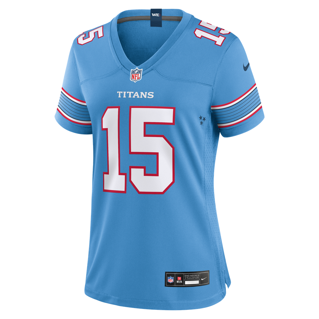 Women's Nike Tennessee Titans Keldric Faulk Light Blue Team Game NFL Jersey