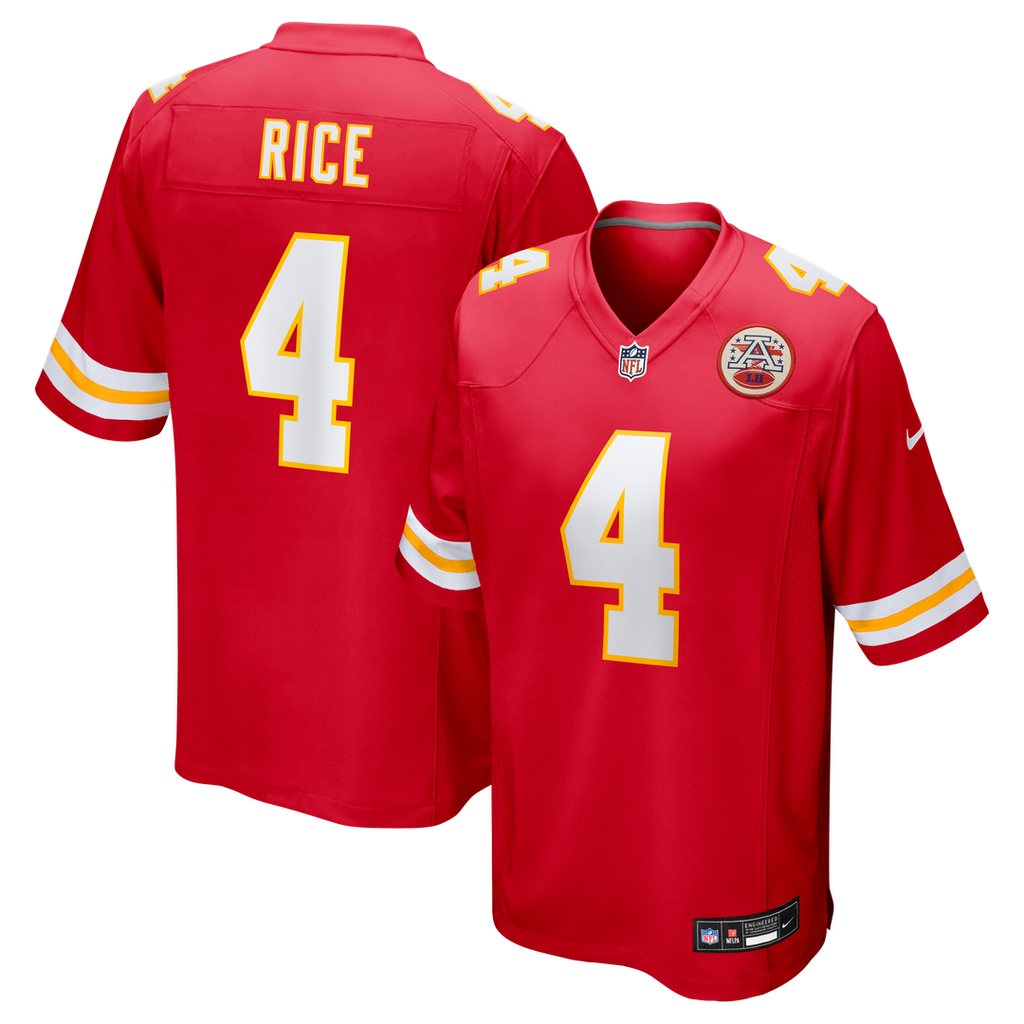 Men's Nike Kansas City Chiefs Rashee Rice Red Game NFL Jersey