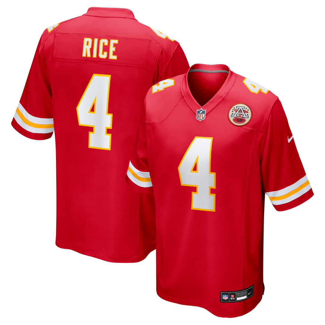 Men's Nike Kansas City Chiefs Rashee Rice Red Game NFL Jersey