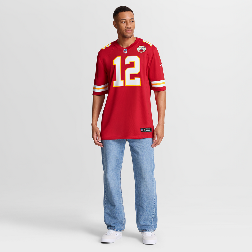 Men's Nike Kansas City Chiefs Jared Wiley Red Game NFL Jersey