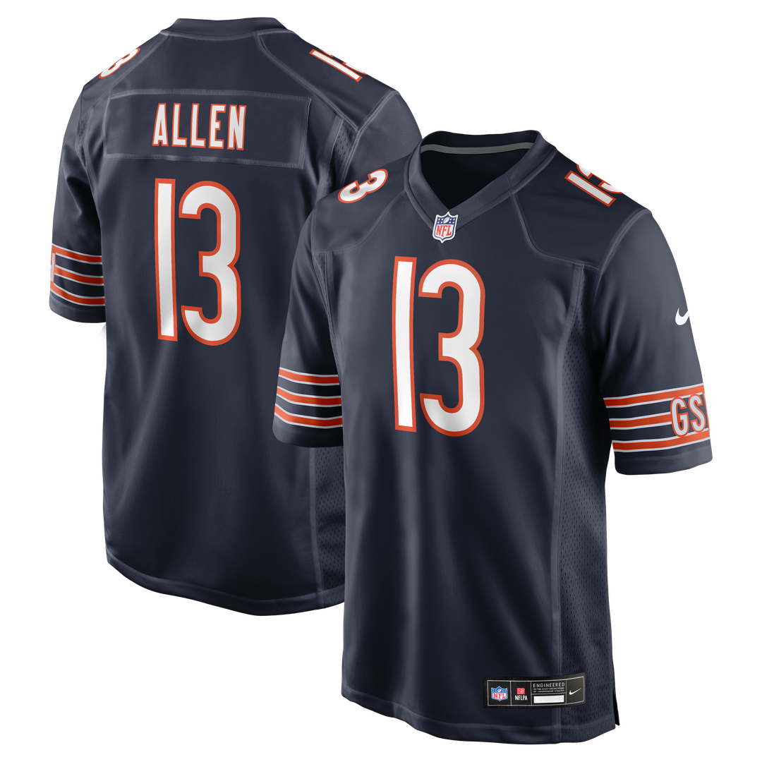 Men's Nike Chicago Bears Keenan Allen Navy Team Game NFL Jersey