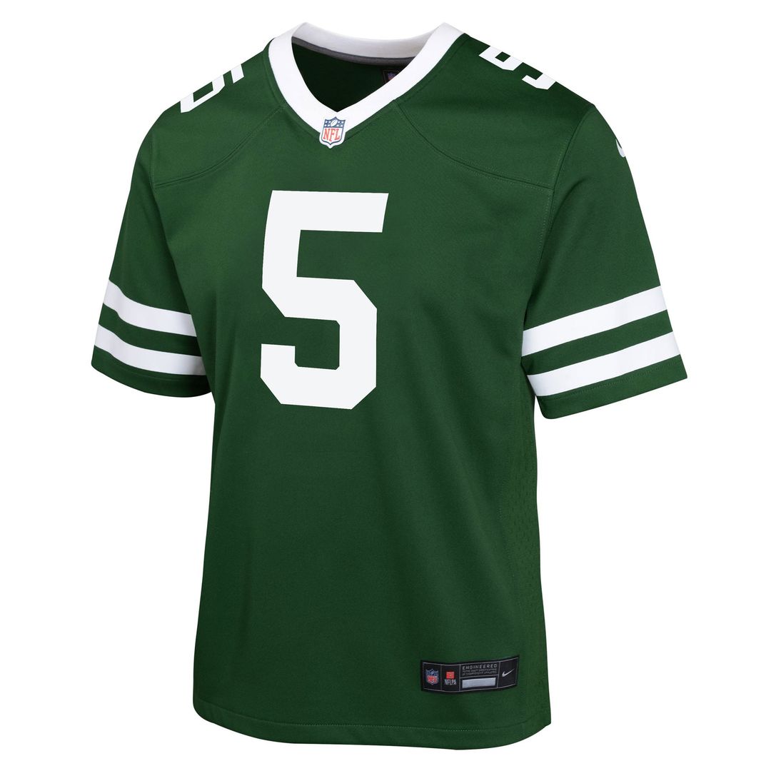Youth Nike New York Jets Garrett Wilson Green Game NFL Jersey