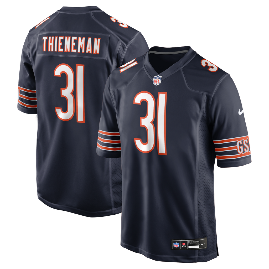 Men's Nike Chicago Bears Dillon Thieneman Navy 2026 NFL Draft First Round Pick No. 25 Team Game NFL Jersey