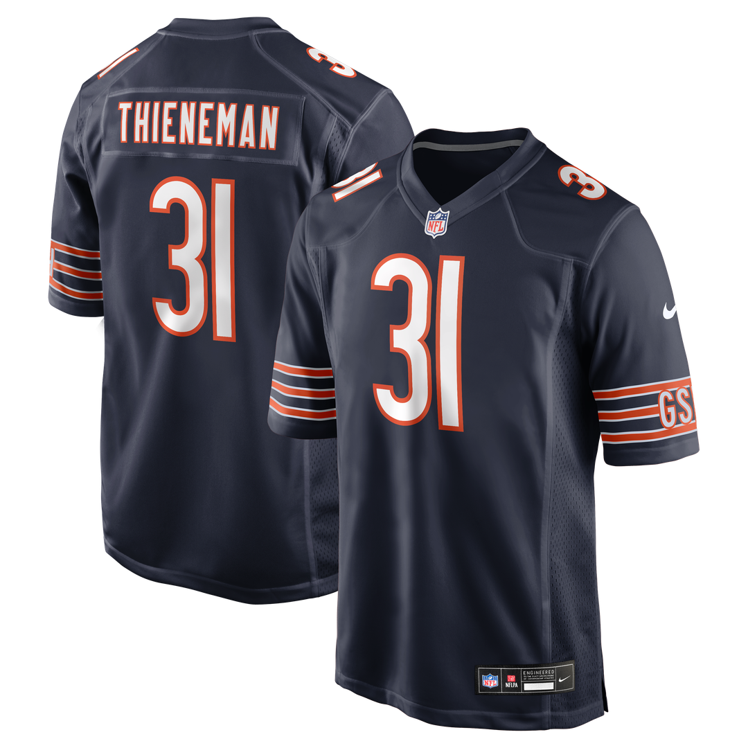 Men's Nike Chicago Bears Dillon Thieneman Navy 2026 NFL Draft First Round Pick No. 25 Team Game NFL Jersey