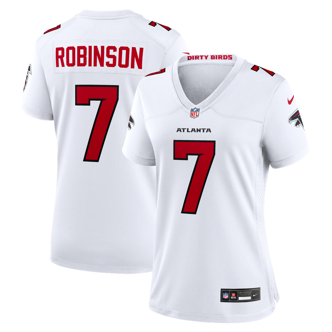 Women's Nike Atlanta Falcons Bijan Robinson White Game NFL Jersey