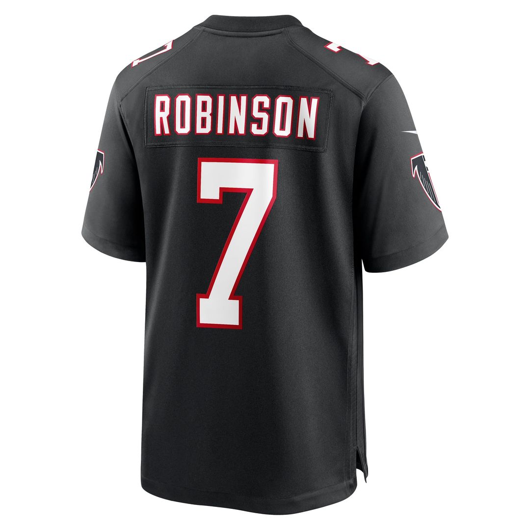 Men's Nike Atlanta Falcons Bijan Robinson Black Throwback Game NFL Jersey
