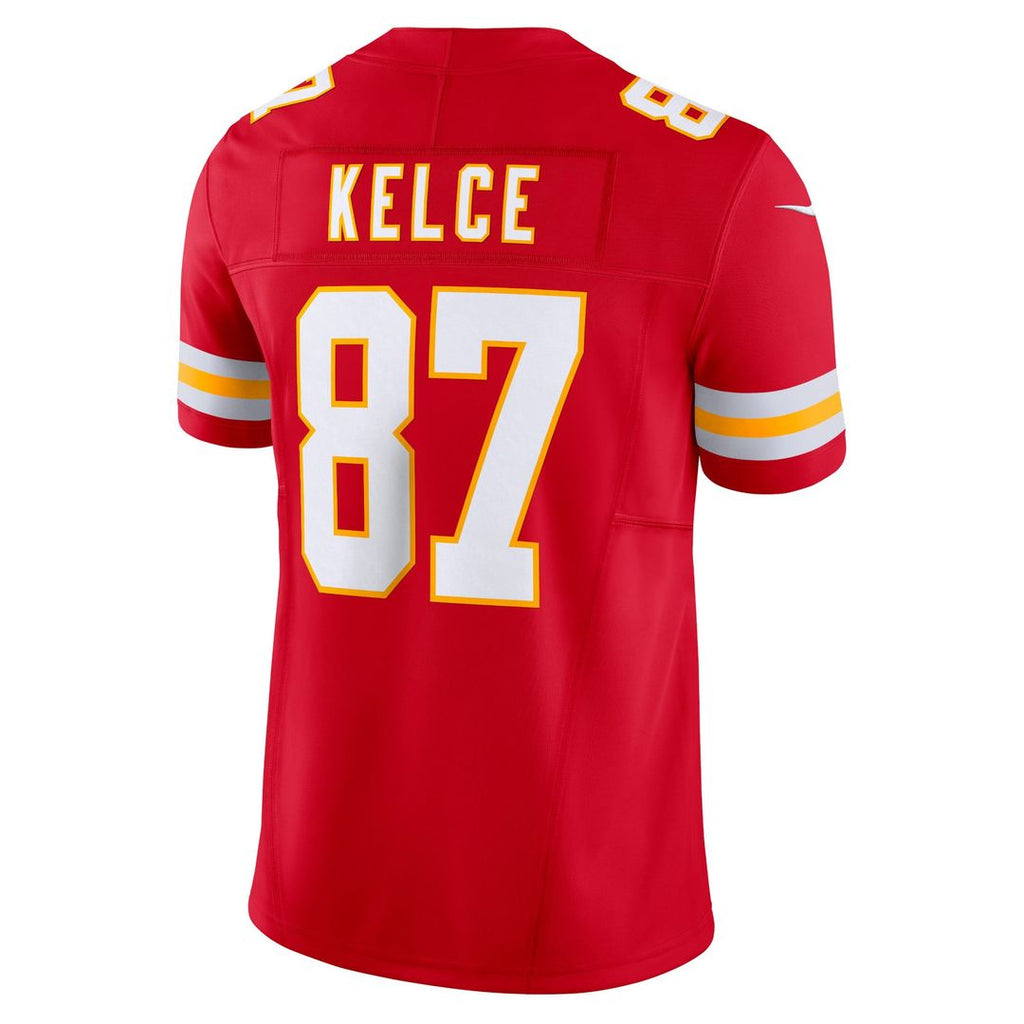 Men's Nike Kansas City Chiefs Travis Kelce Red Vapor F.U.S.E. Limited NFL Jersey
