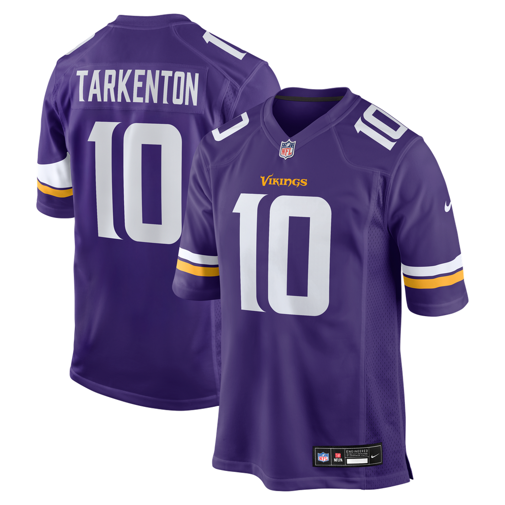 Men's Nike Minnesota Vikings Fran Tarkenton Purple Game Retired Player NFL Jersey
