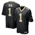 Men's Nike New Orleans Saints Number 1 Dad Black Game NFL Jersey