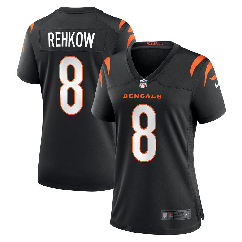 Women's Nike Cincinnati Bengals Ryan Rehkow Black Game NFL Jersey