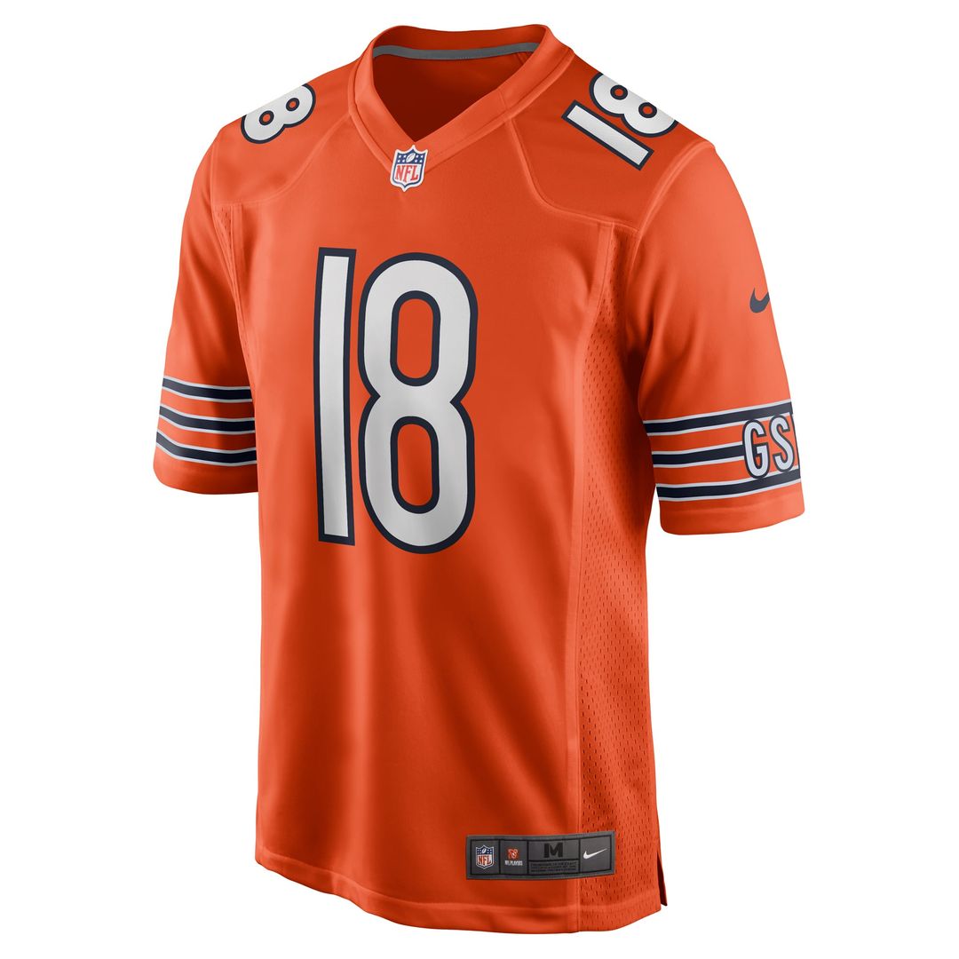 Men's Nike Chicago Bears Caleb Williams Orange Alternate Player Game NFL Jersey