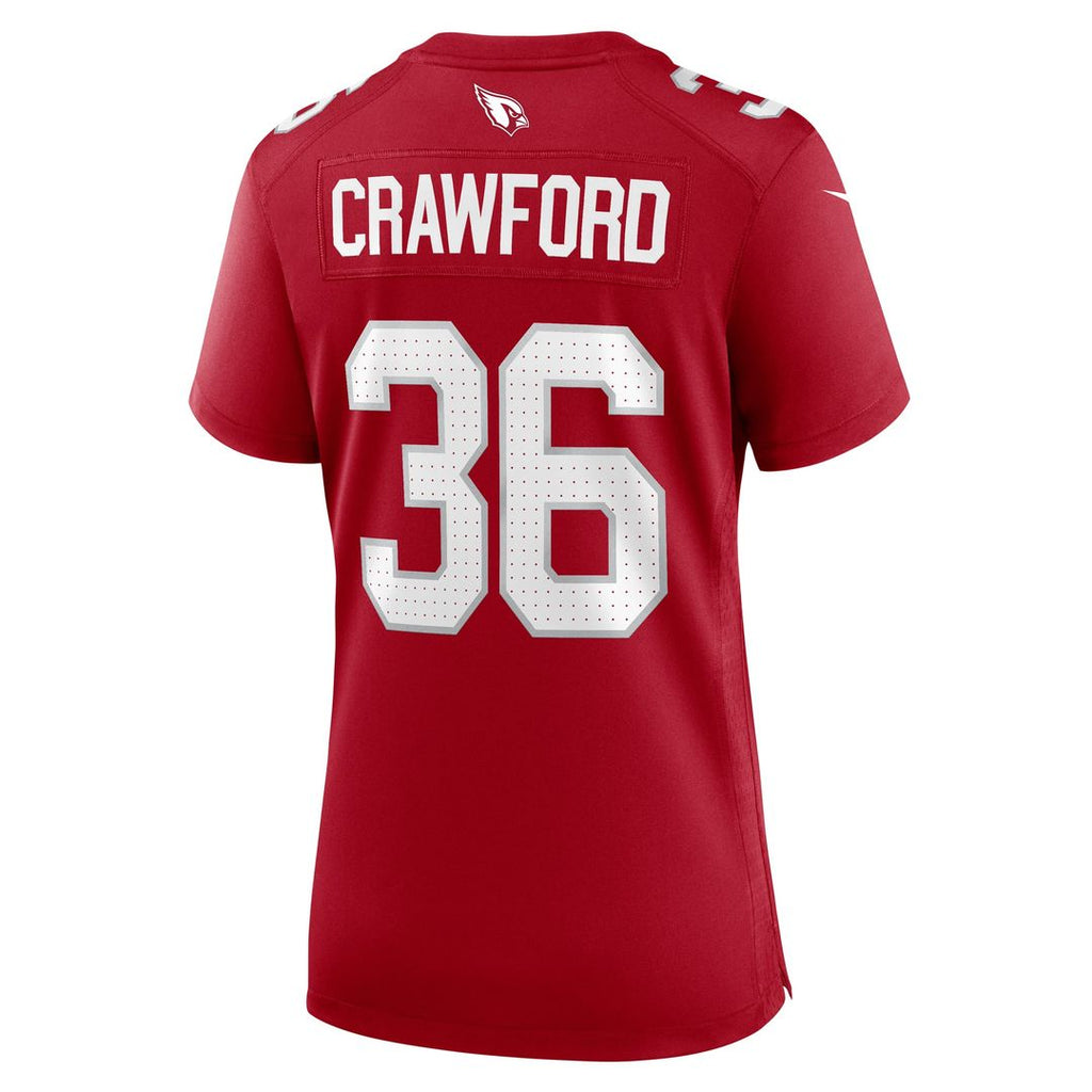 Women's Nike Arizona Cardinals Kitan Crawford Cardinal Team Game NFL Jersey