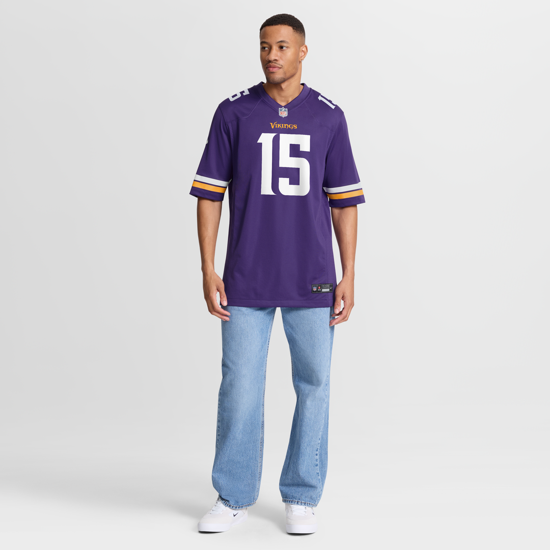 Men's Nike Minnesota Vikings Dallas Turner Purple Player Game NFL Jersey