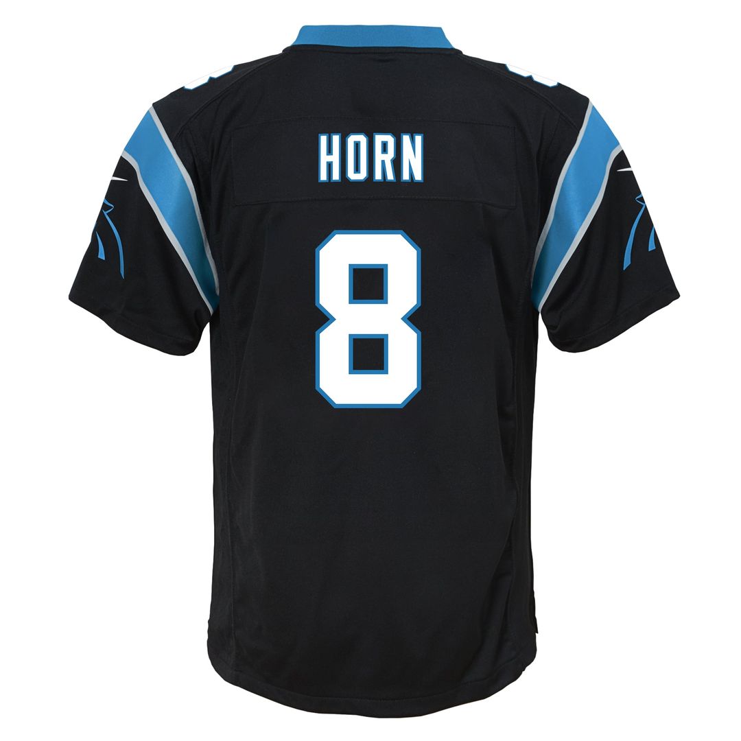 Youth Nike Carolina Panthers Jaycee Horn Black Game NFL Jersey