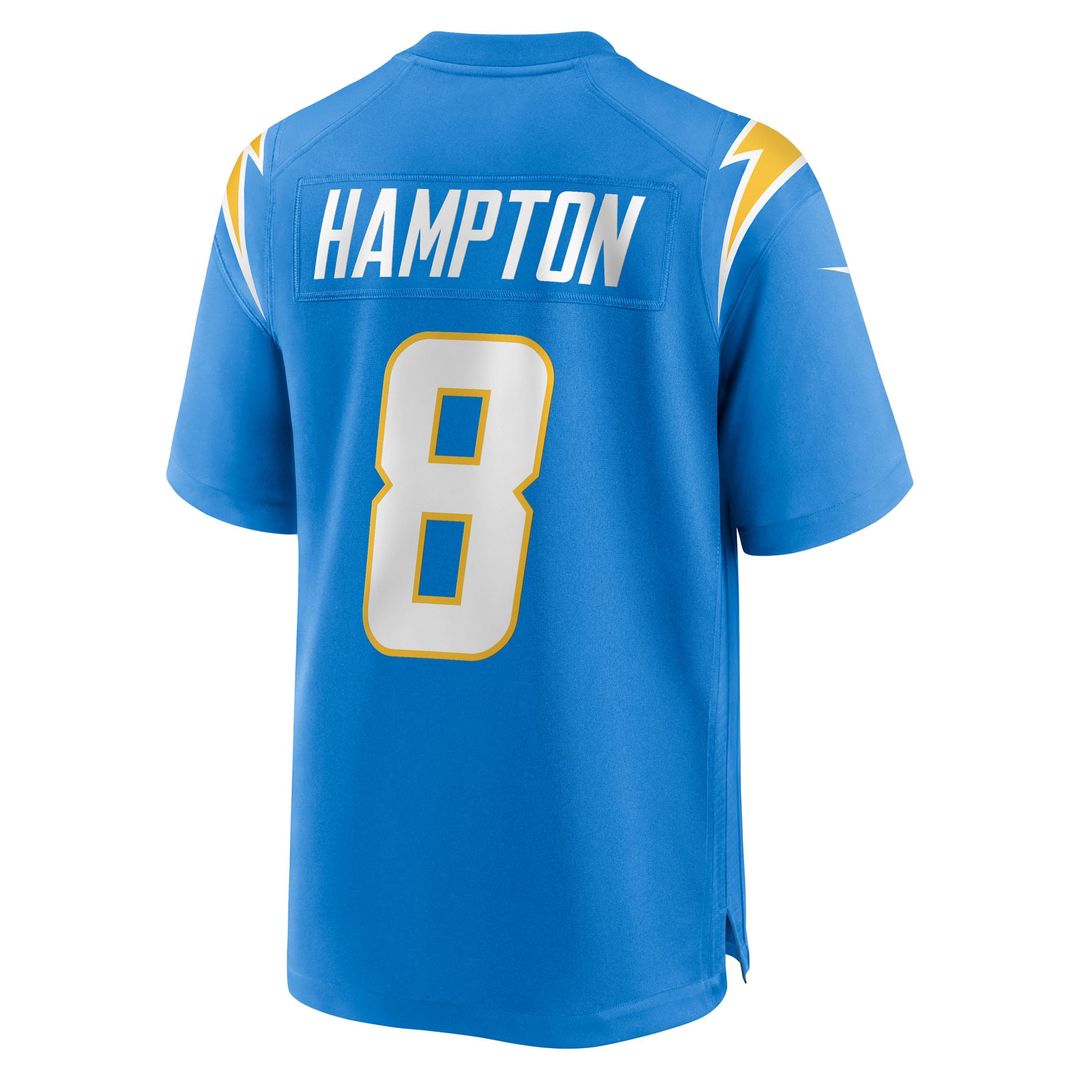 Men's Nike Los Angeles Chargers Omarion Hampton Powder Blue Game Player NFL Jersey