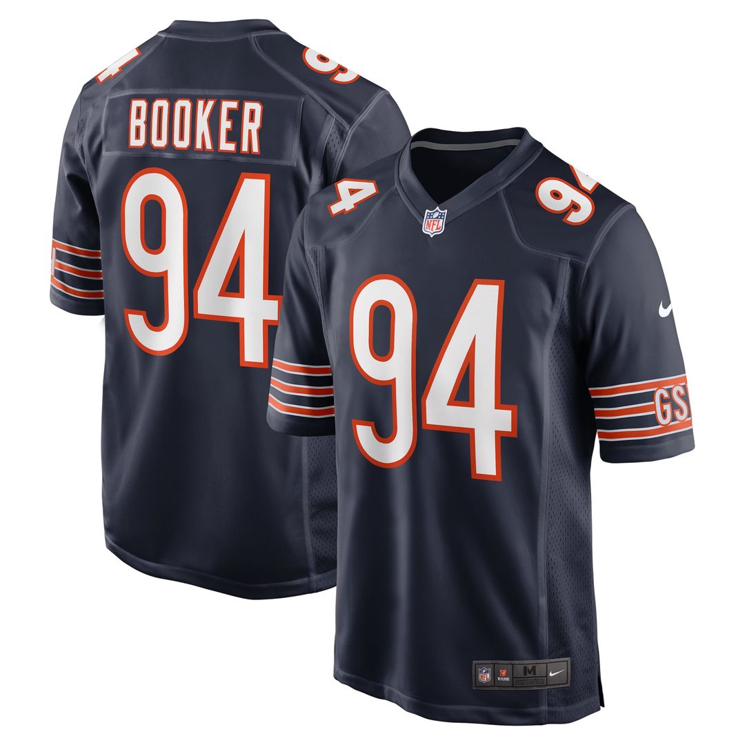 Men's Nike Chicago Bears Austin Booker Navy Game NFL Jersey
