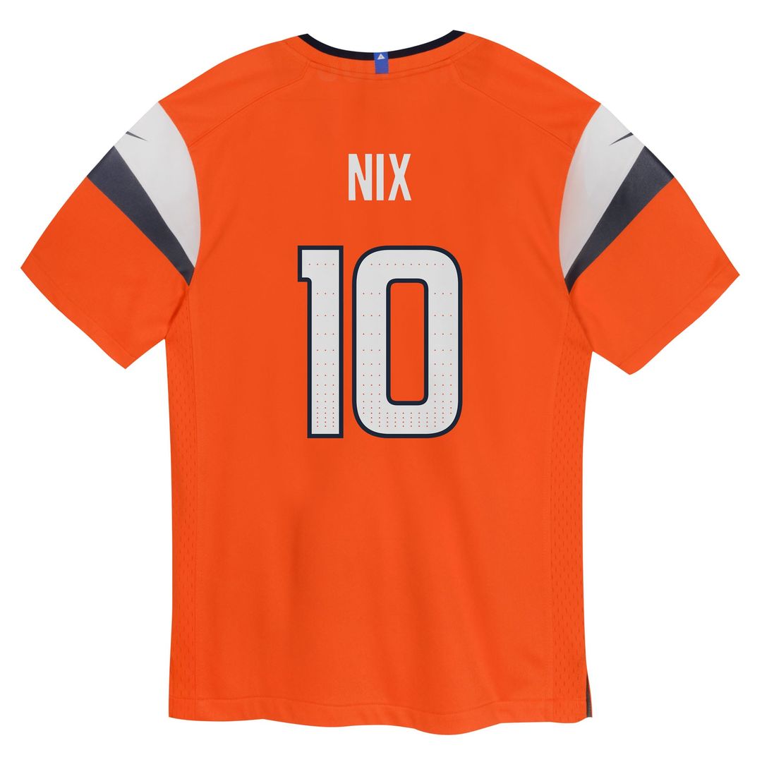 Preschool Nike Denver Broncos Bo Nix Orange Team Player Game NFL Jersey