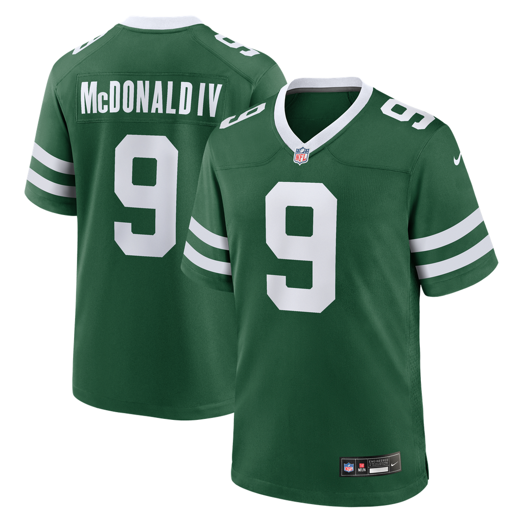 Men's Nike New York Jets Will McDonald IV Legacy Green Team Game NFL Jersey