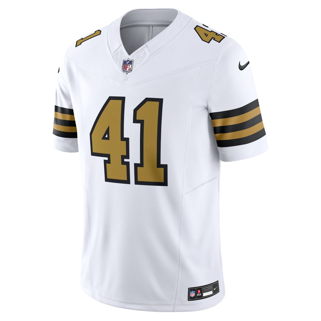 Men's Nike New Orleans Saints Alvin Kamara White Alternate Vapor F.U.S.E. Limited NFL Jersey