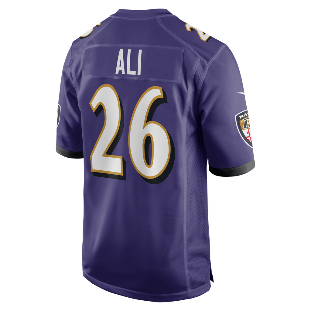 Men's Nike Baltimore Ravens Rasheen Ali Purple Team Game NFL Jersey
