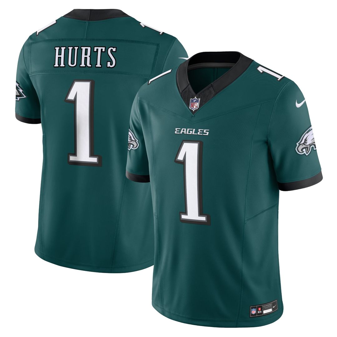 Men's Nike Philadelphia Eagles Jalen Hurts Midnight Green Vapor F.U.S.E. Limited NFL Jersey