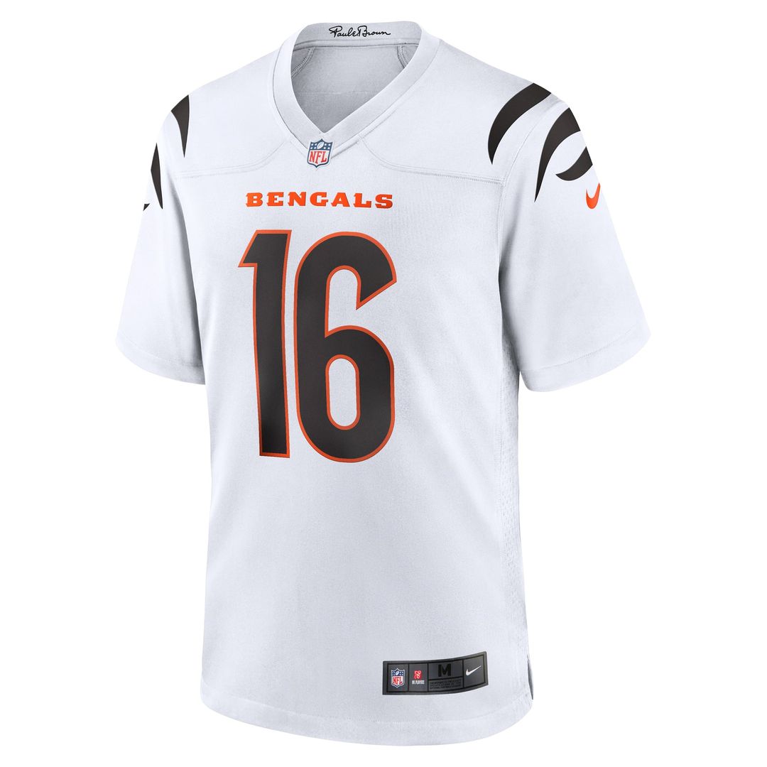 Men's Nike Cincinnati Bengals Joe Flacco White Game NFL Jersey