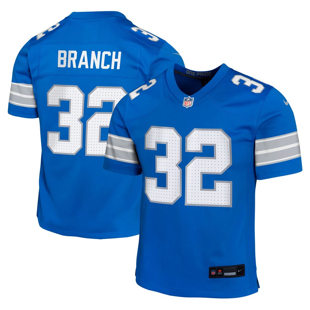 Youth Nike Detroit Lions Brian Branch Blue Game NFL Jersey