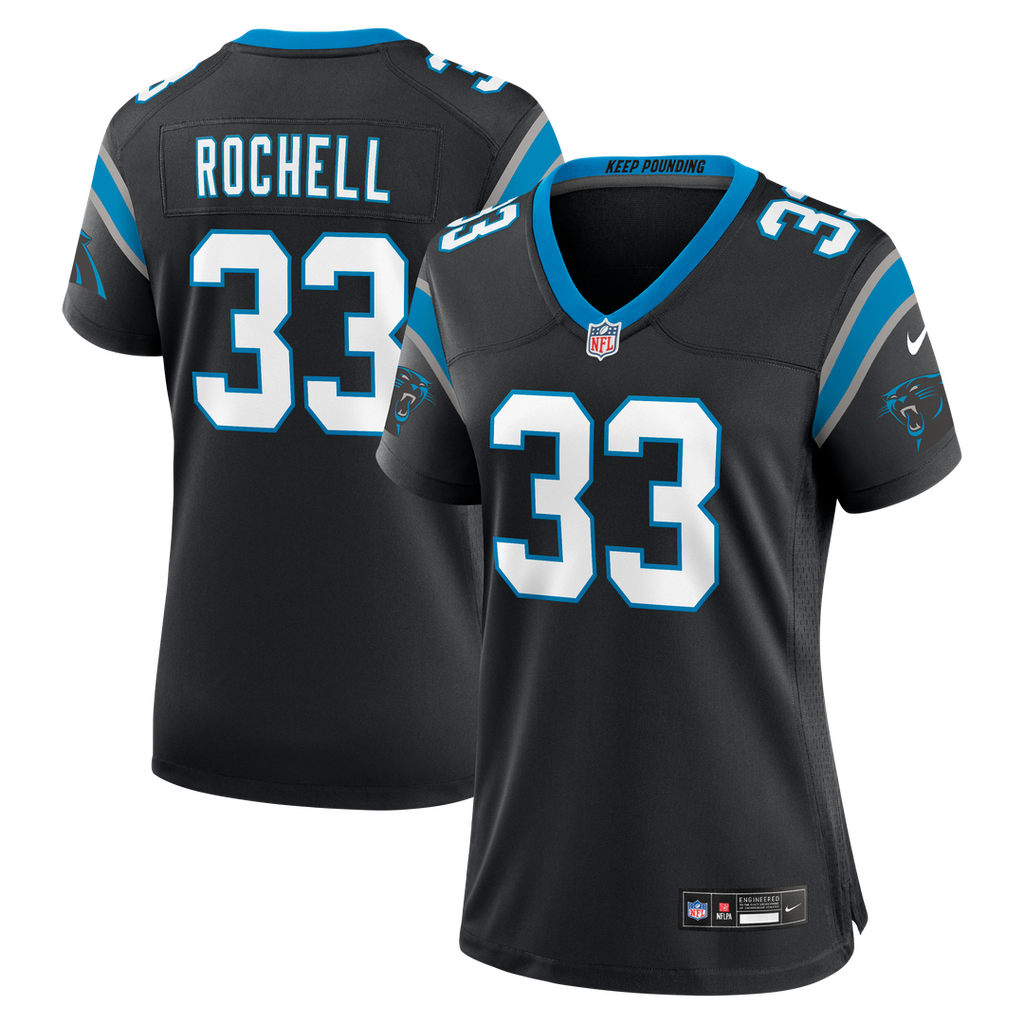 Women's Nike Carolina Panthers Robert Rochell Black Team Game NFL Jersey