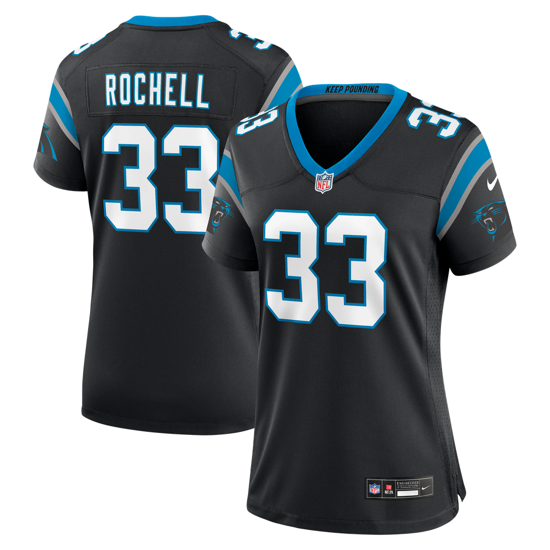 Women's Nike Carolina Panthers Robert Rochell Black Team Game NFL Jersey