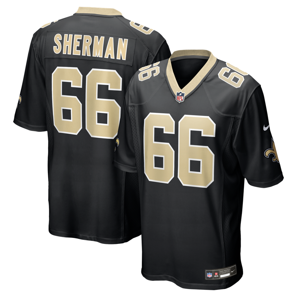 Men's Nike New Orleans Saints William Sherman Black Team Game NFL Jersey