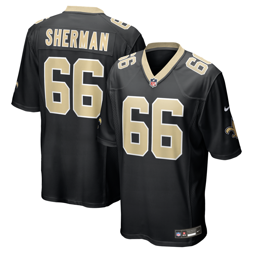 Men's Nike New Orleans Saints William Sherman Black Team Game NFL Jersey