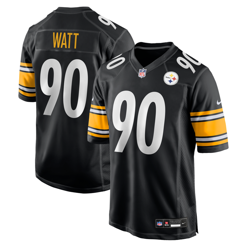Men's Nike Pittsburgh Steelers T.J. Watt Black Game NFL Jersey