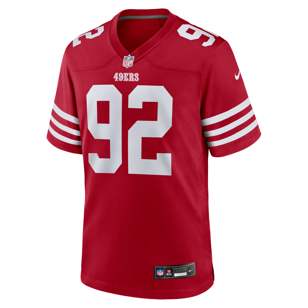 Men's Nike San Francisco 49ers Yetur Gross-Matos Scarlet Team Game NFL Jersey