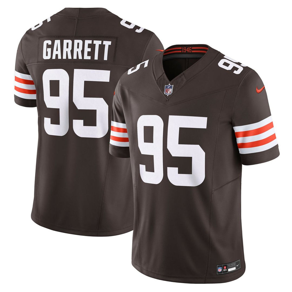 Men's Nike Cleveland Browns Myles Garrett Brown Team Vapor F.U.S.E. Limited NFL Jersey